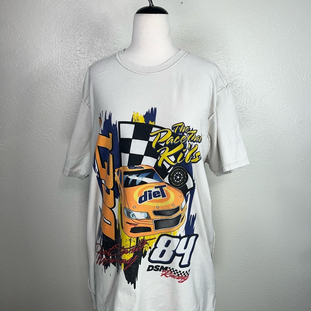DIETSTARTSMONDAY oversize graphic racing tee